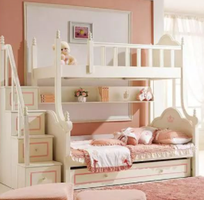 儿童房间装修：对寝室和儿童房来说，双层床的利用率简直不要太高！