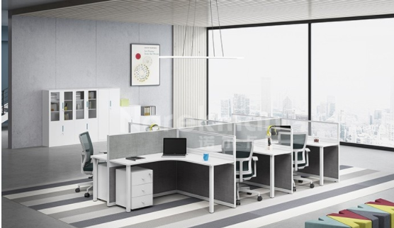 家具屏风设计：办公室家具屏风办公桌色系搭配技巧!